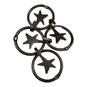 Primitive Black wrought iron curtain tie backs